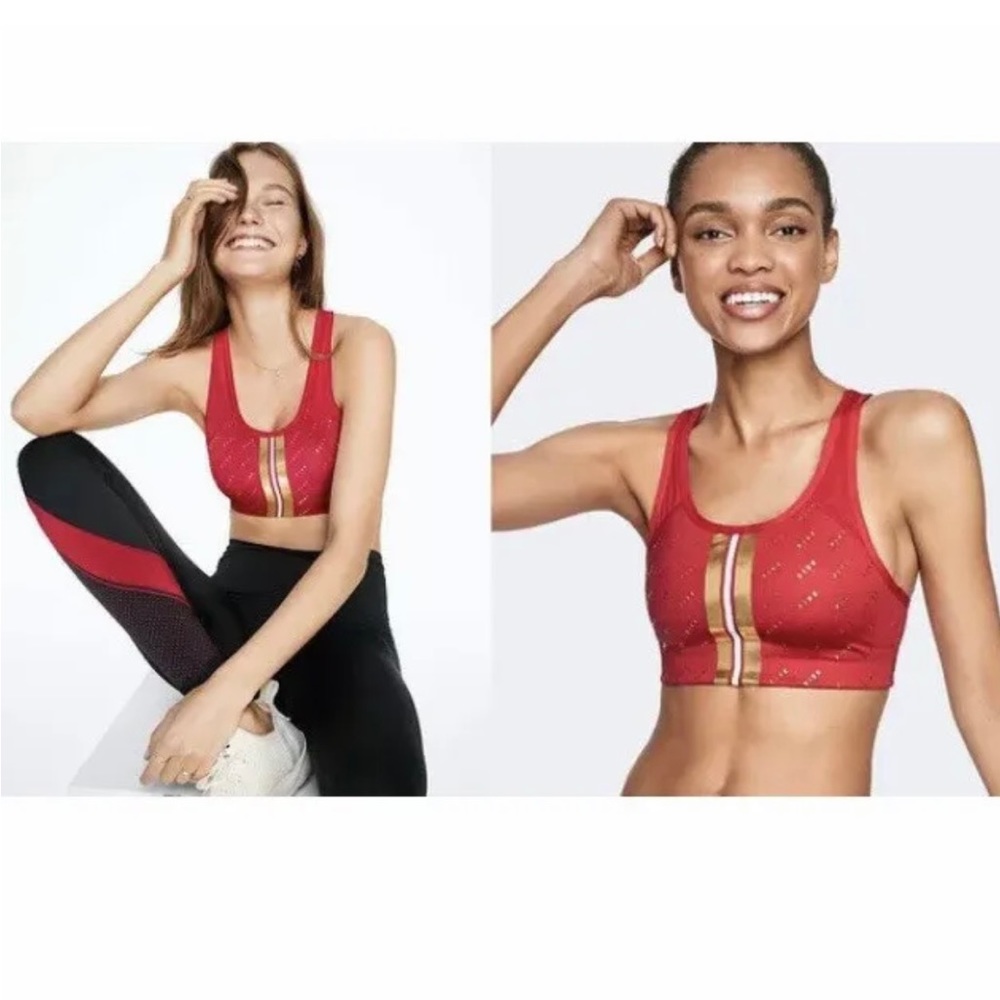 Victoria's Secret PINK Ultimate Unlined Sport Bra Red Size S NWT